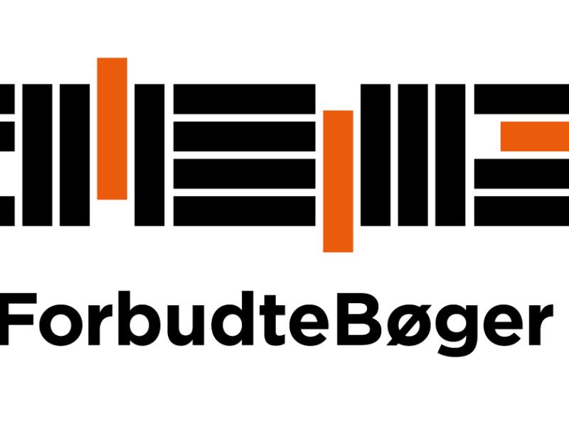 Billedet er det orange og sorte logo for ForbudteBøger