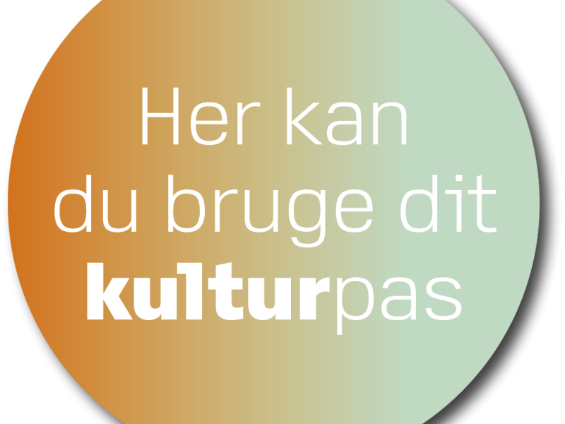 Grafik med cirkel, hvori der står Her kan du bruge dit kulturpas