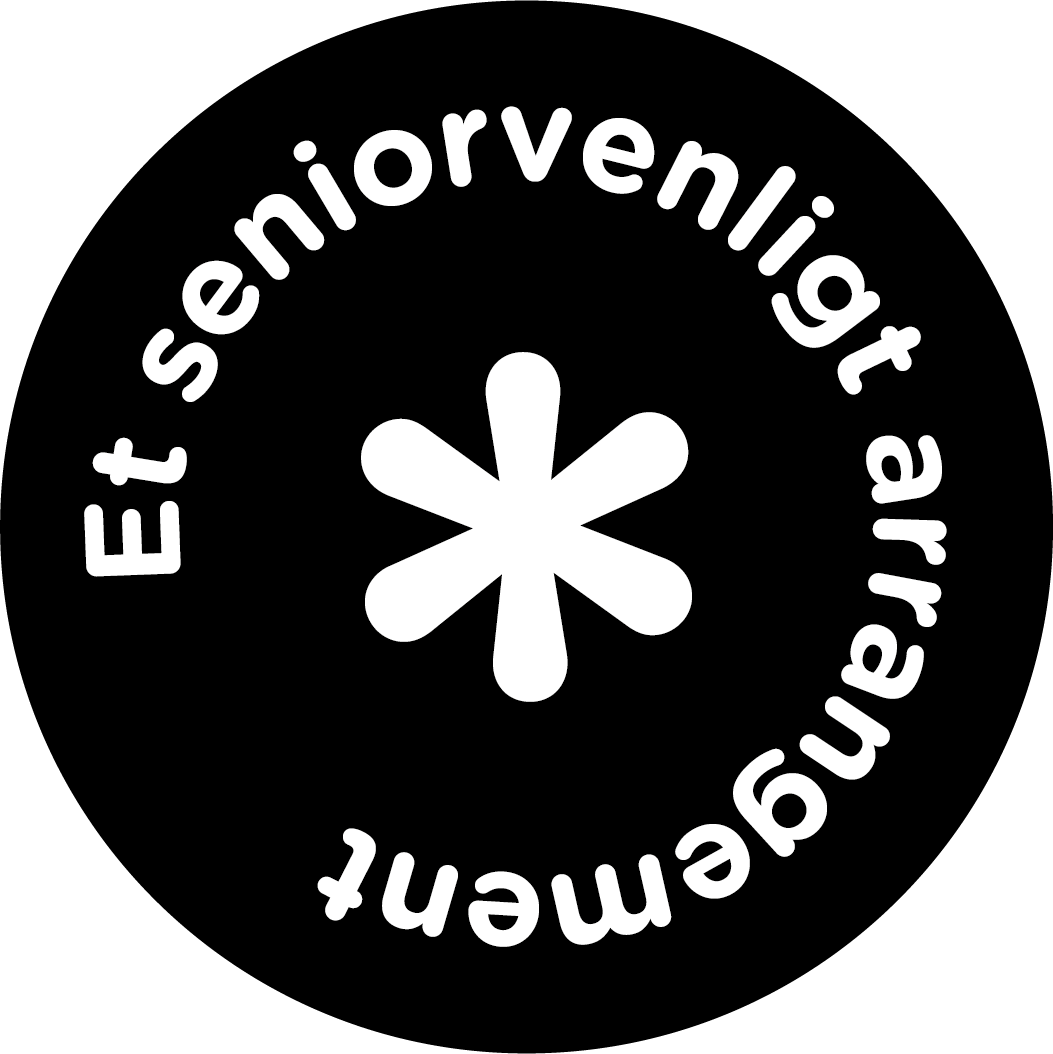 Billede af logoet til ældrevenlige arrangementer. 